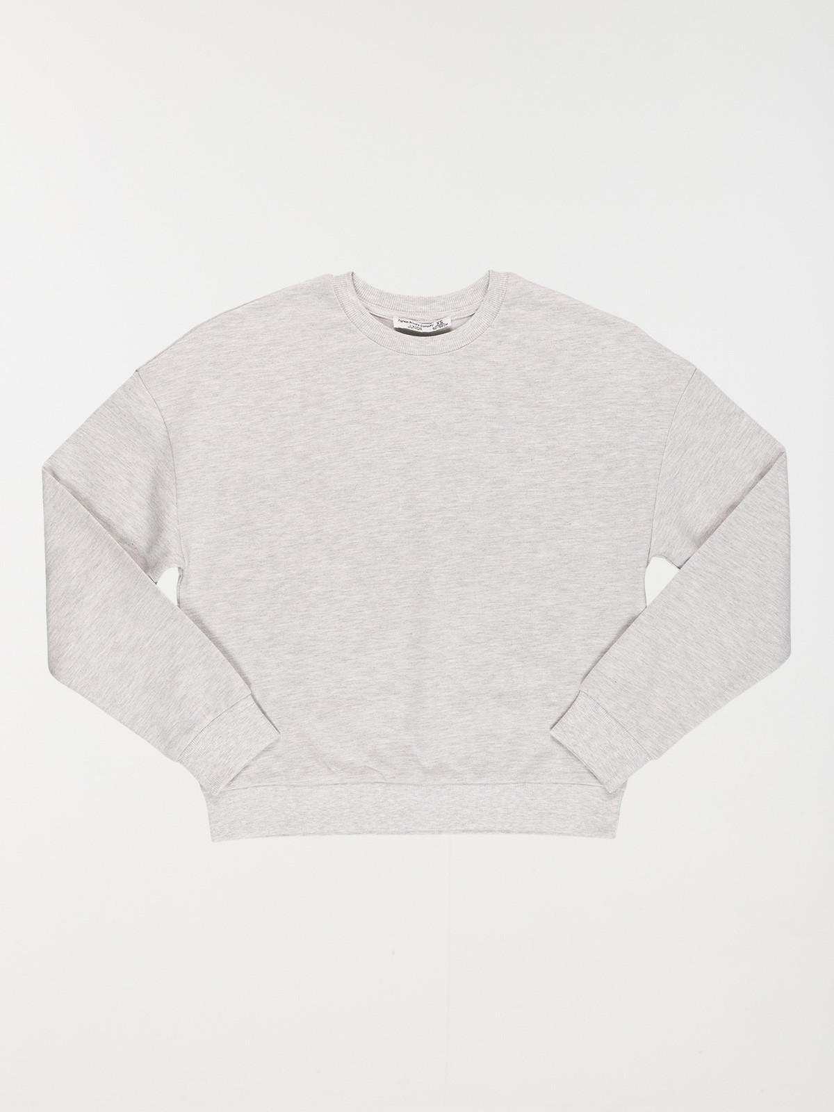 Sweat basique gris chiné fille (XXS-M)