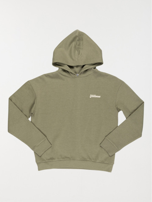 Sweat à capuche vert camou fille (XXS-M)