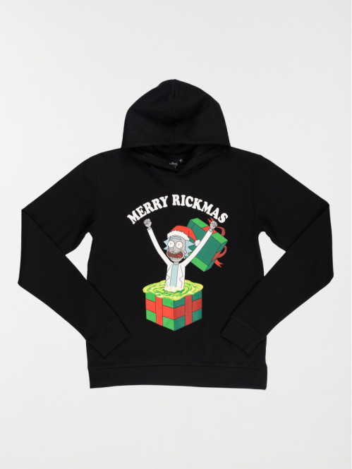 Sweat Rick et Morty noir garçon (XXS-M)