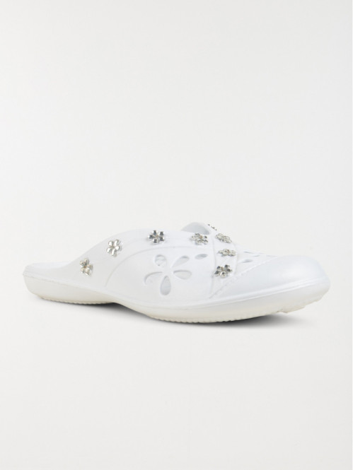 Sabot plastique blanc fantaisie (36-41) Sabot plastique blanc fantaisie (36-41)
