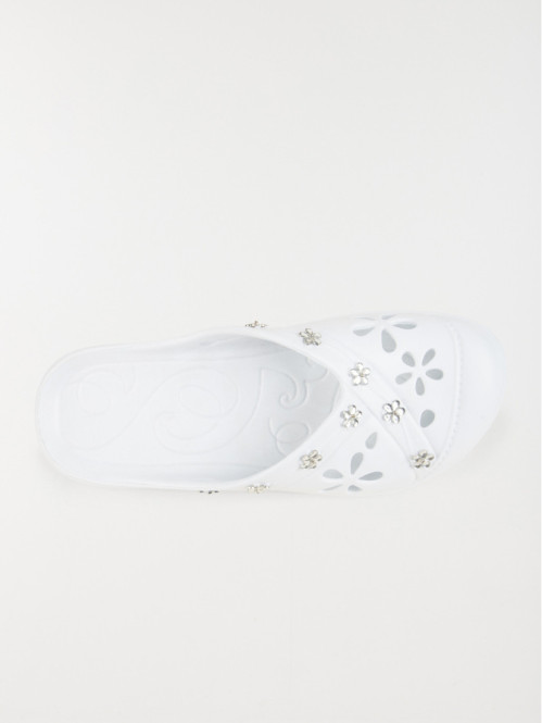 Sabot plastique blanc fantaisie (36-41) Sabot plastique blanc fantaisie (36-41)