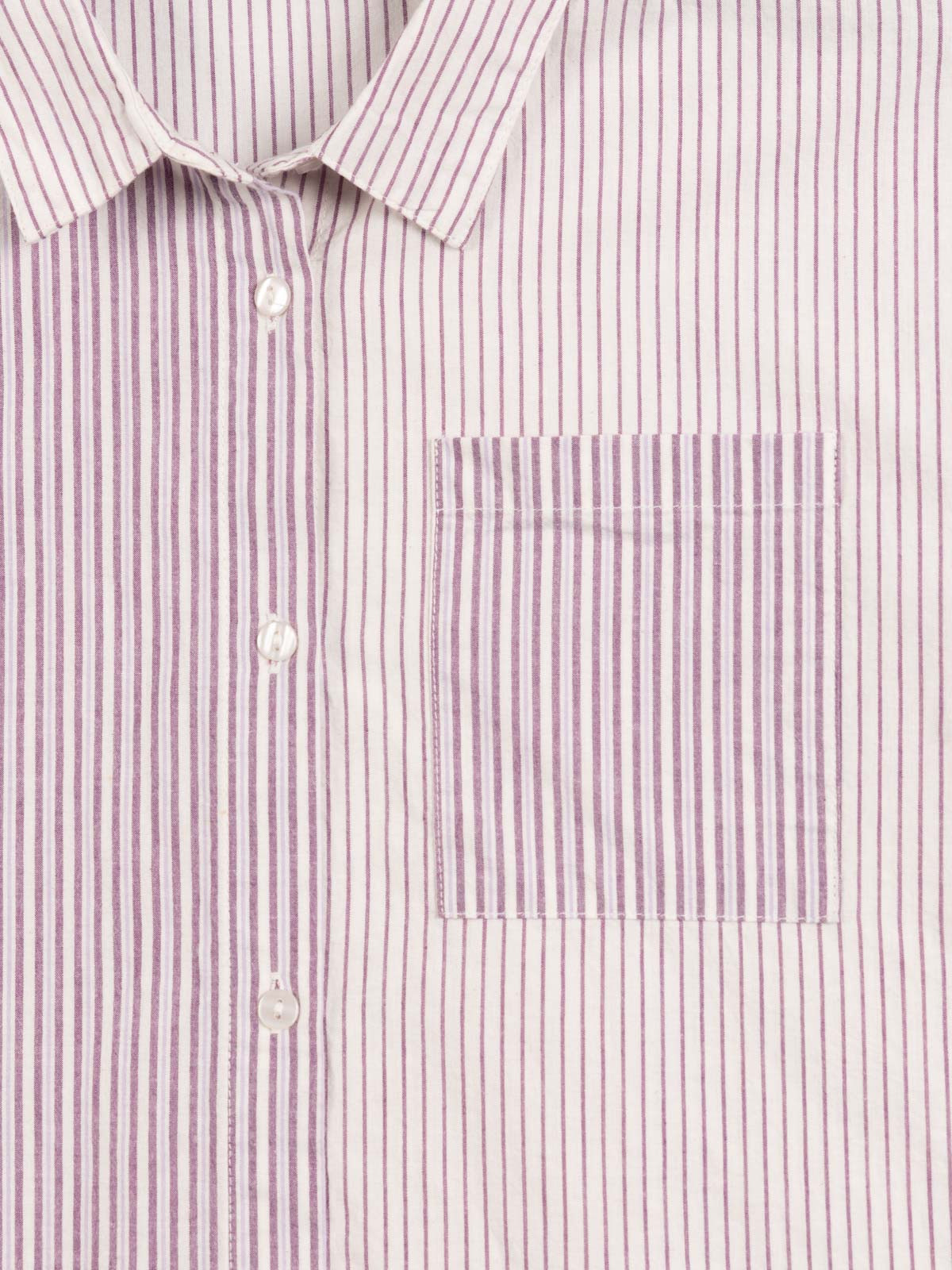 Chemise rayée deep lavande fille (XXS-M)