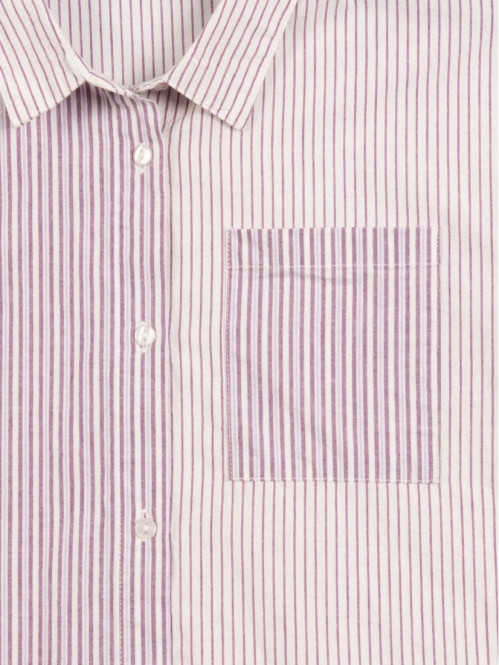 Chemise rayée deep lavande fille (XXS-M)
