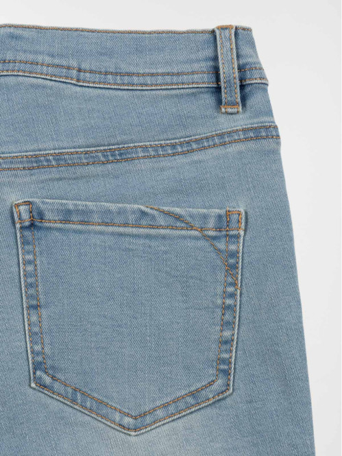 Jean bleached boutonné fille (XXS-M)