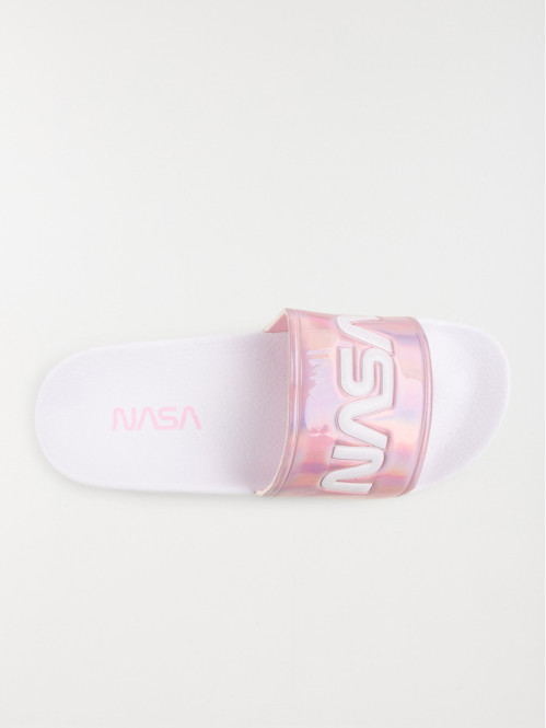 Claquettes blanches NASA femme (36-41) Claquettes blanches NASA femme (36-41)