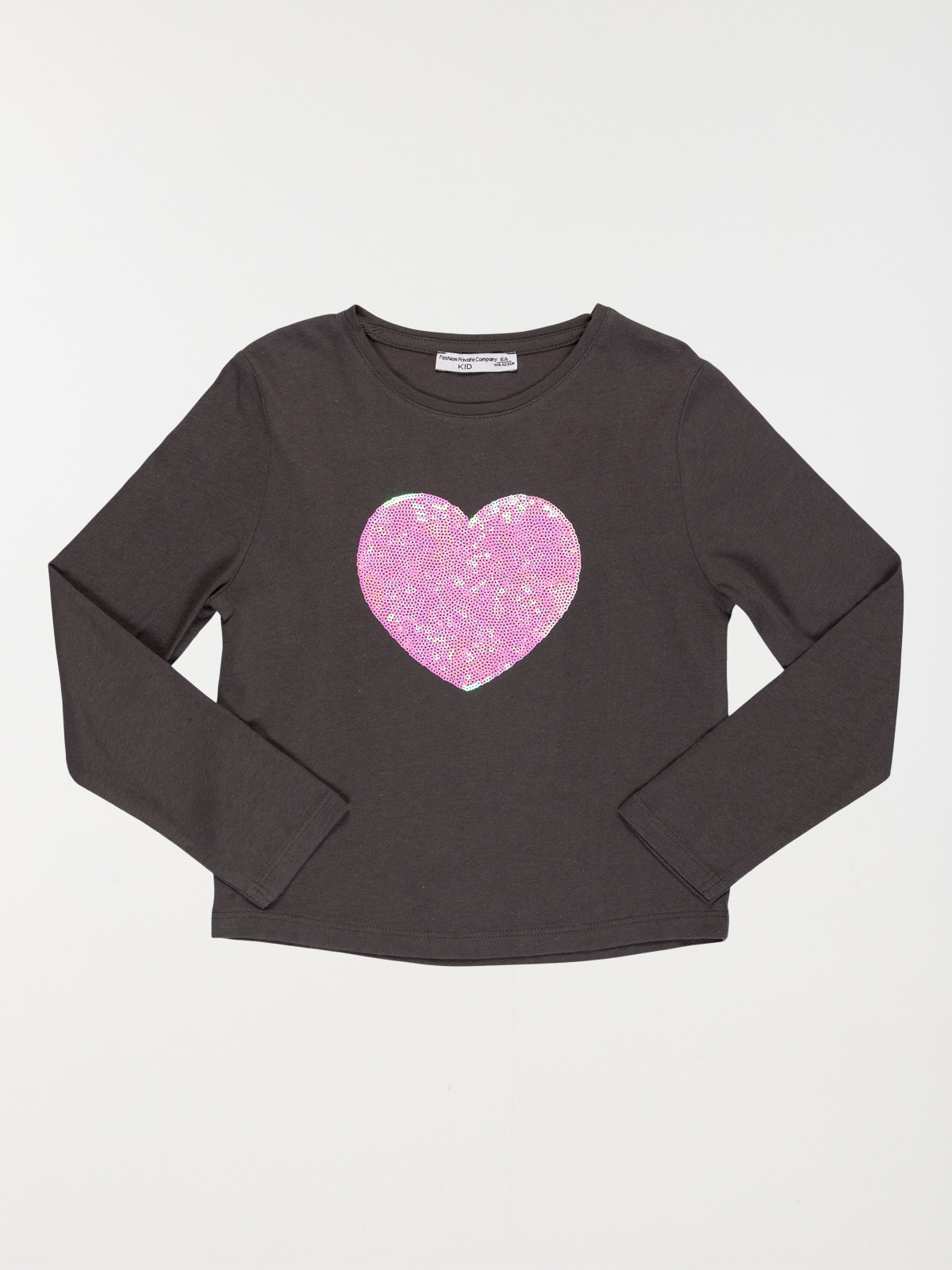 Tee-shirt coeur sequins fille (3-12A)