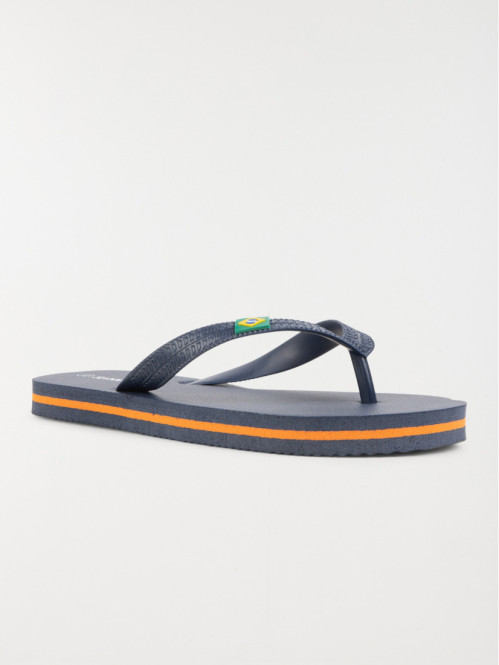 Tong marine et orange garçon (31-35)