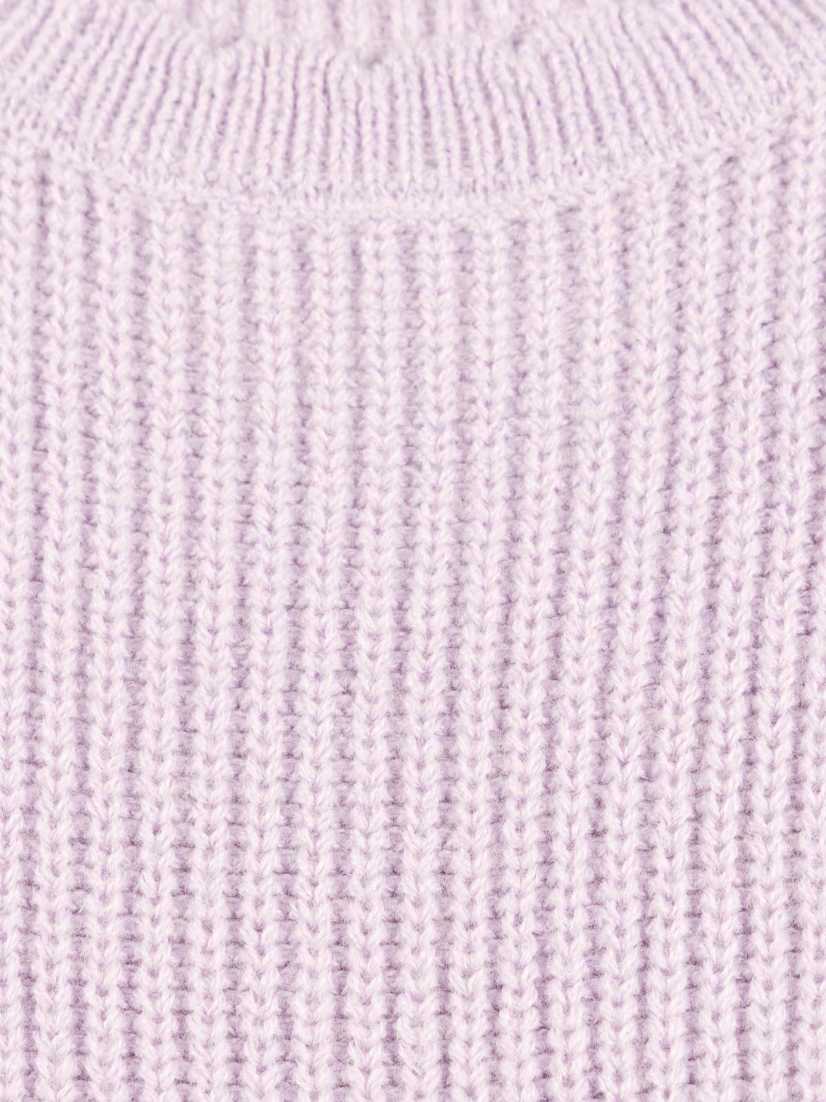 Pull col rond pastel lilas fille (3-12A)