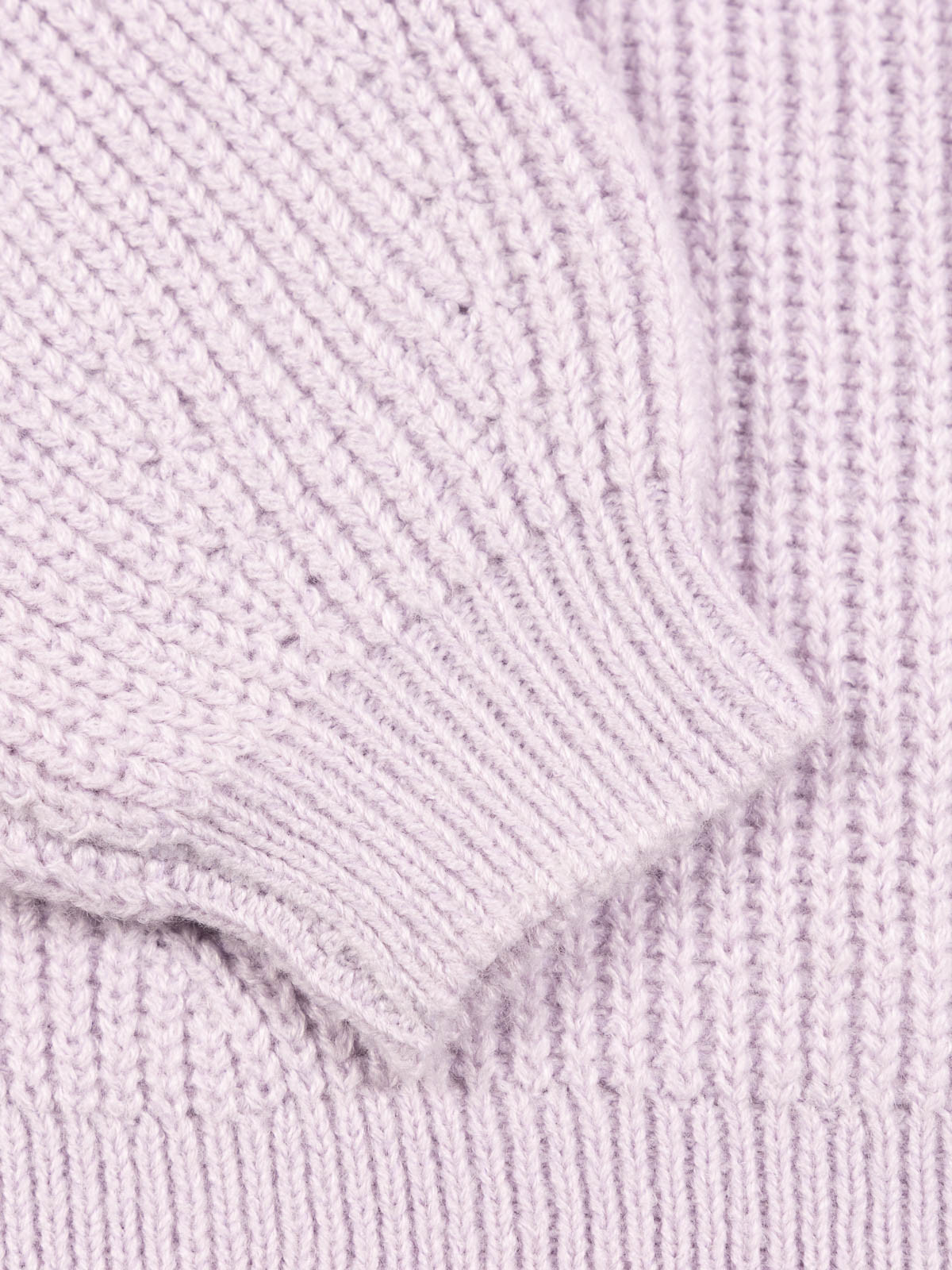 Pull col rond pastel lilas fille (3-12A)