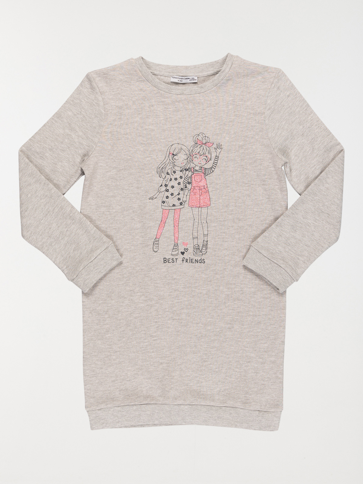 Robe molleton imprimé fille (3-12A)