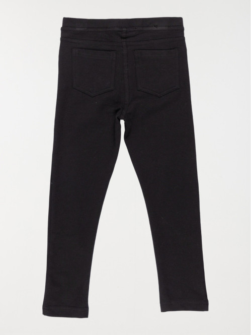 Jegging uni noir fille (3-12A)