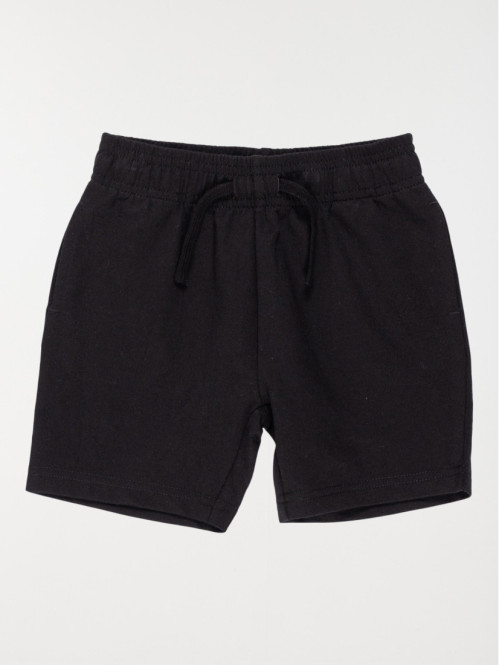 Bermuda molleton noir garçon (3-12A)