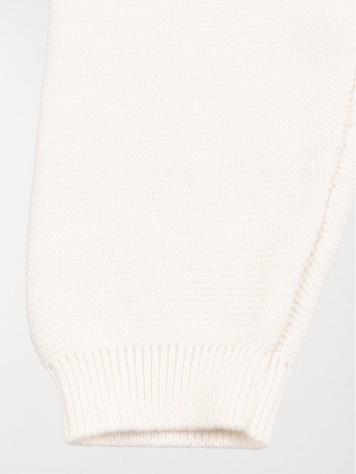 Pantalon naissance tricot écru (0-3M) Pantalon naissance tricot écru (0-3M)