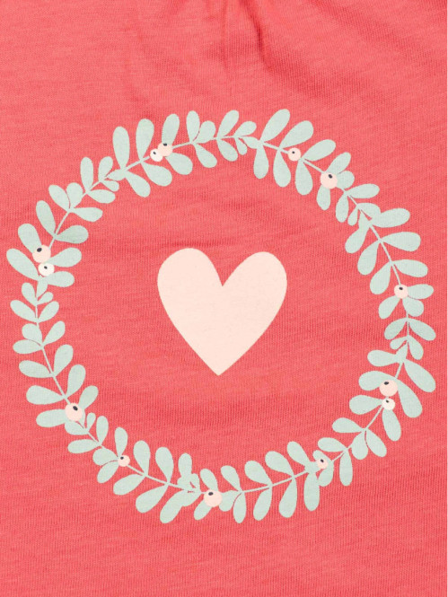 Tee-shirt motif coeur fille...