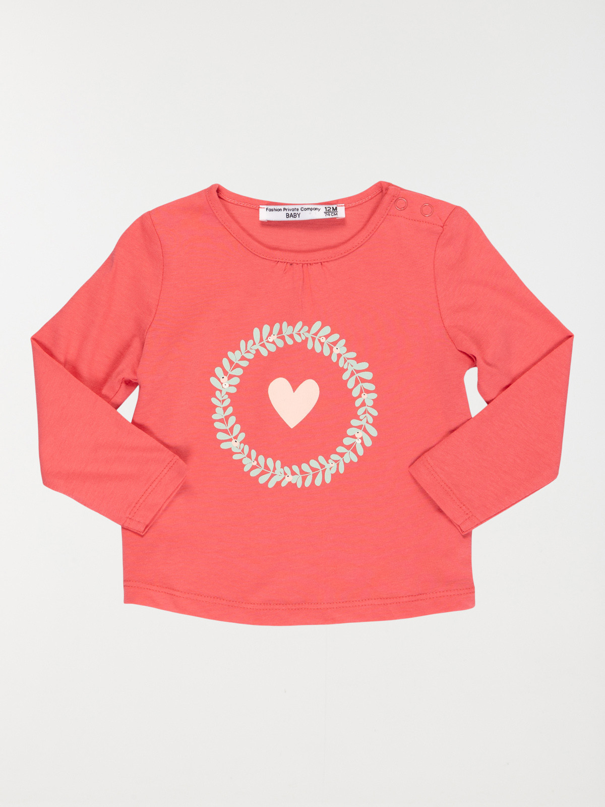 Tee-shirt motif coeur fille (3-36M)