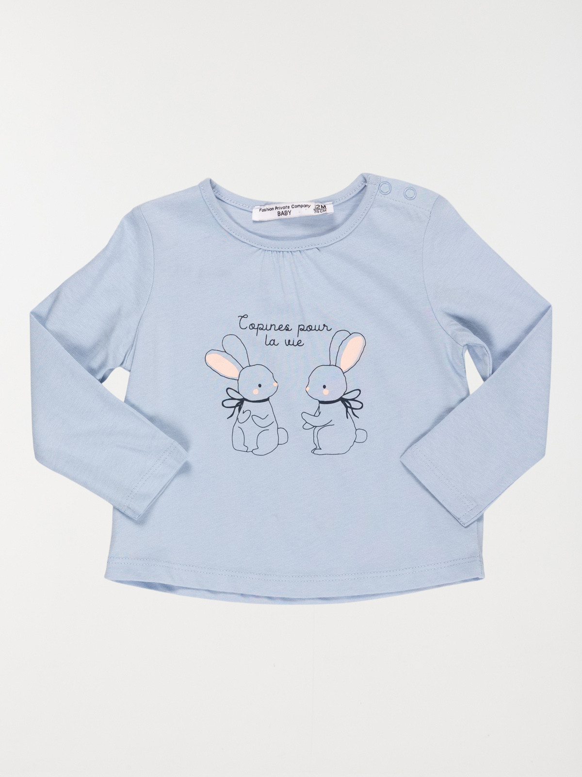 Tee-shirt motifs lapins fille (3-36M) Tee-shirt motifs lapins fille (3-36M)
