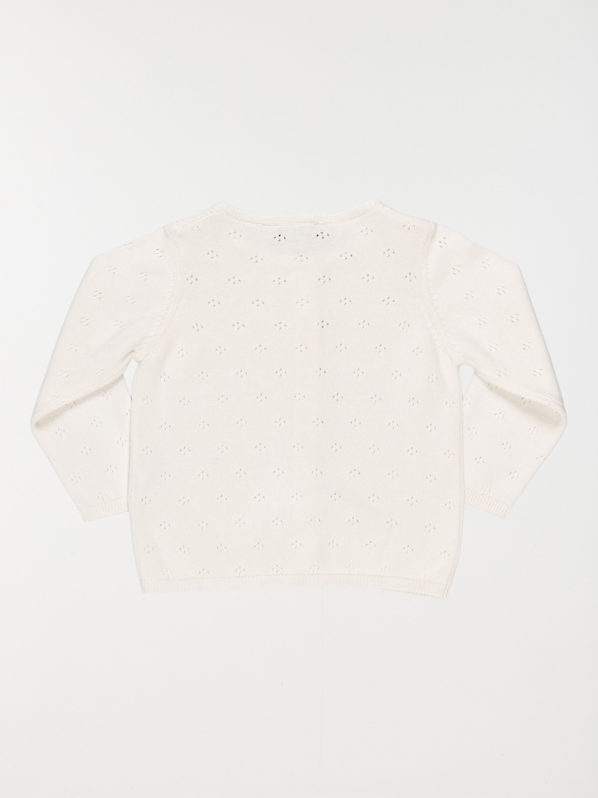 Gilet ajouré écru fille (3-36M)