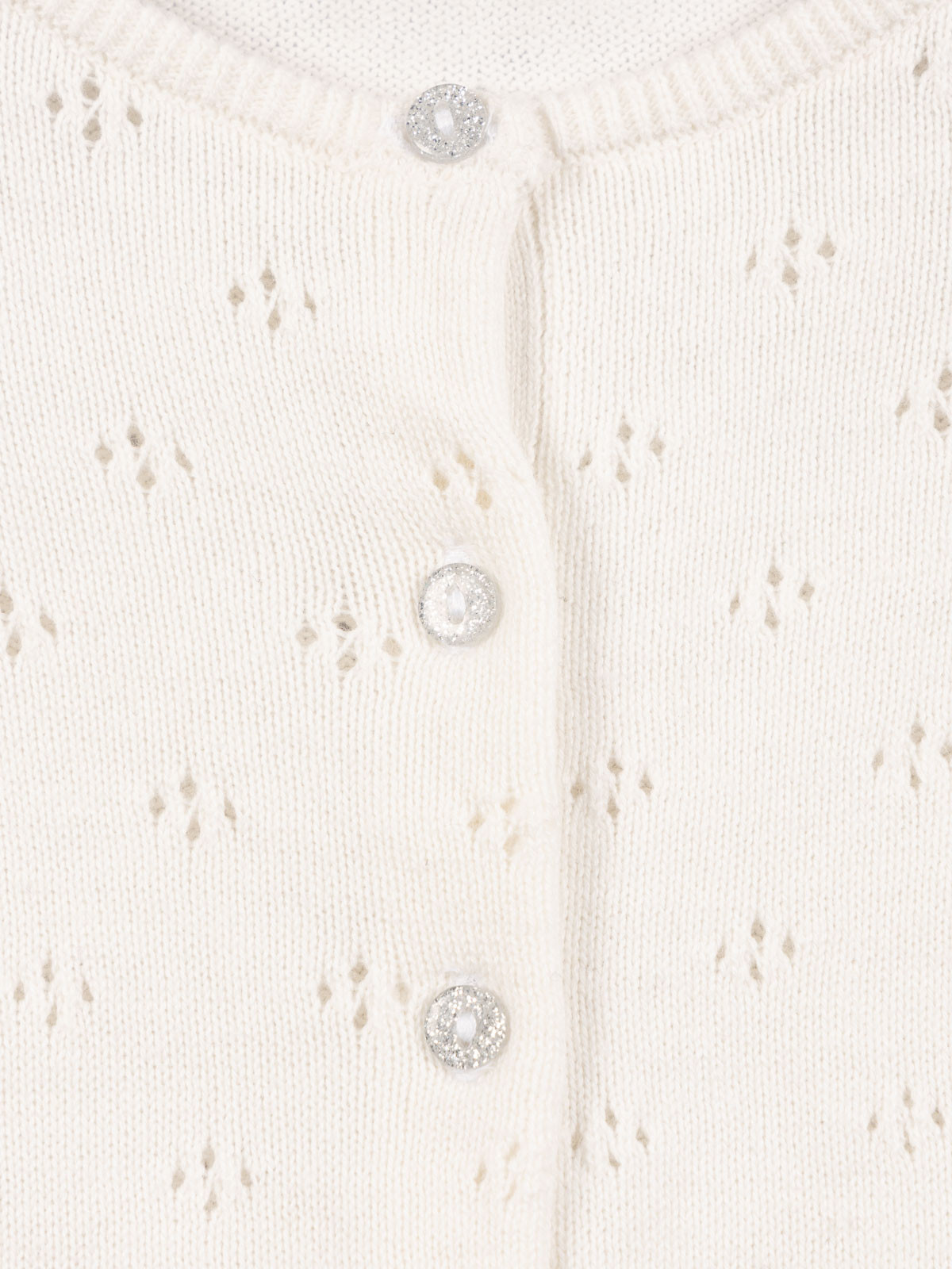 Gilet ajouré écru fille (3-36M)