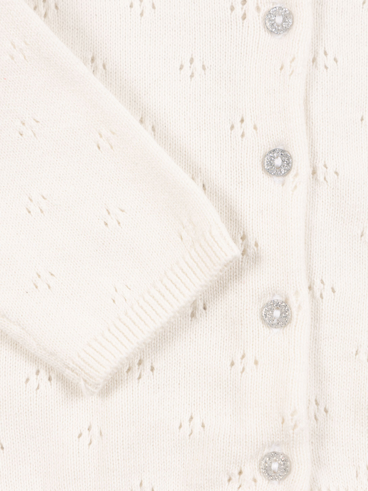 Gilet ajouré écru fille (3-36M)