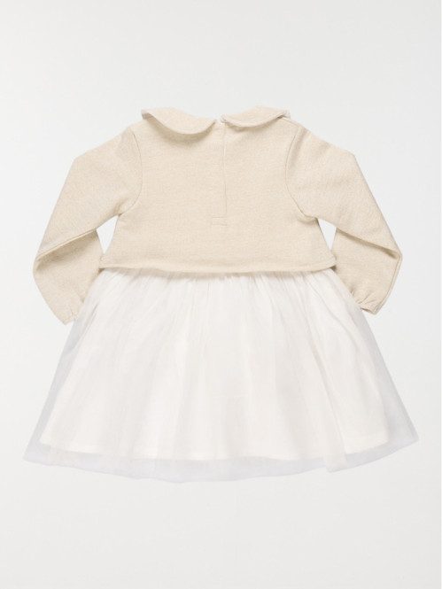 Robe tulle écru fille (3-36M)