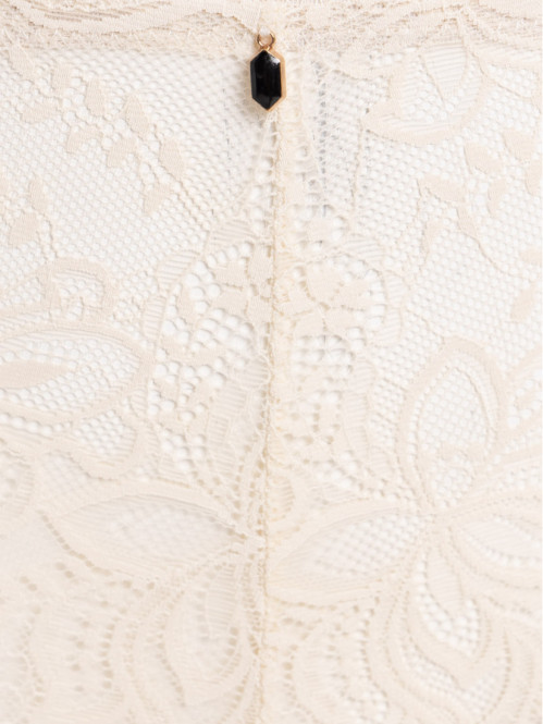 Shorty dentelle crème femme...