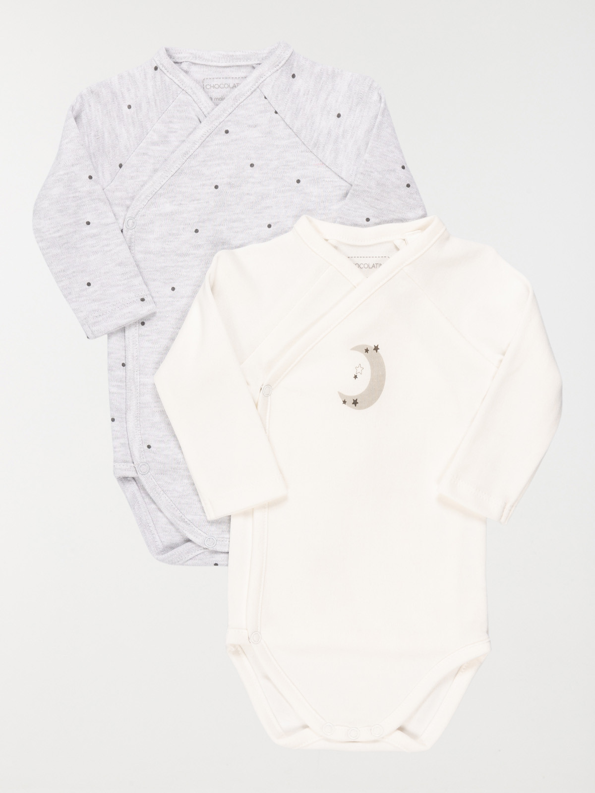 Lot de 2 bodies lune bébé (0-6M)