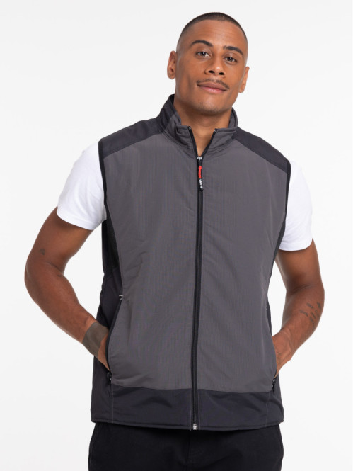 Veste de travail sans manches bicolore