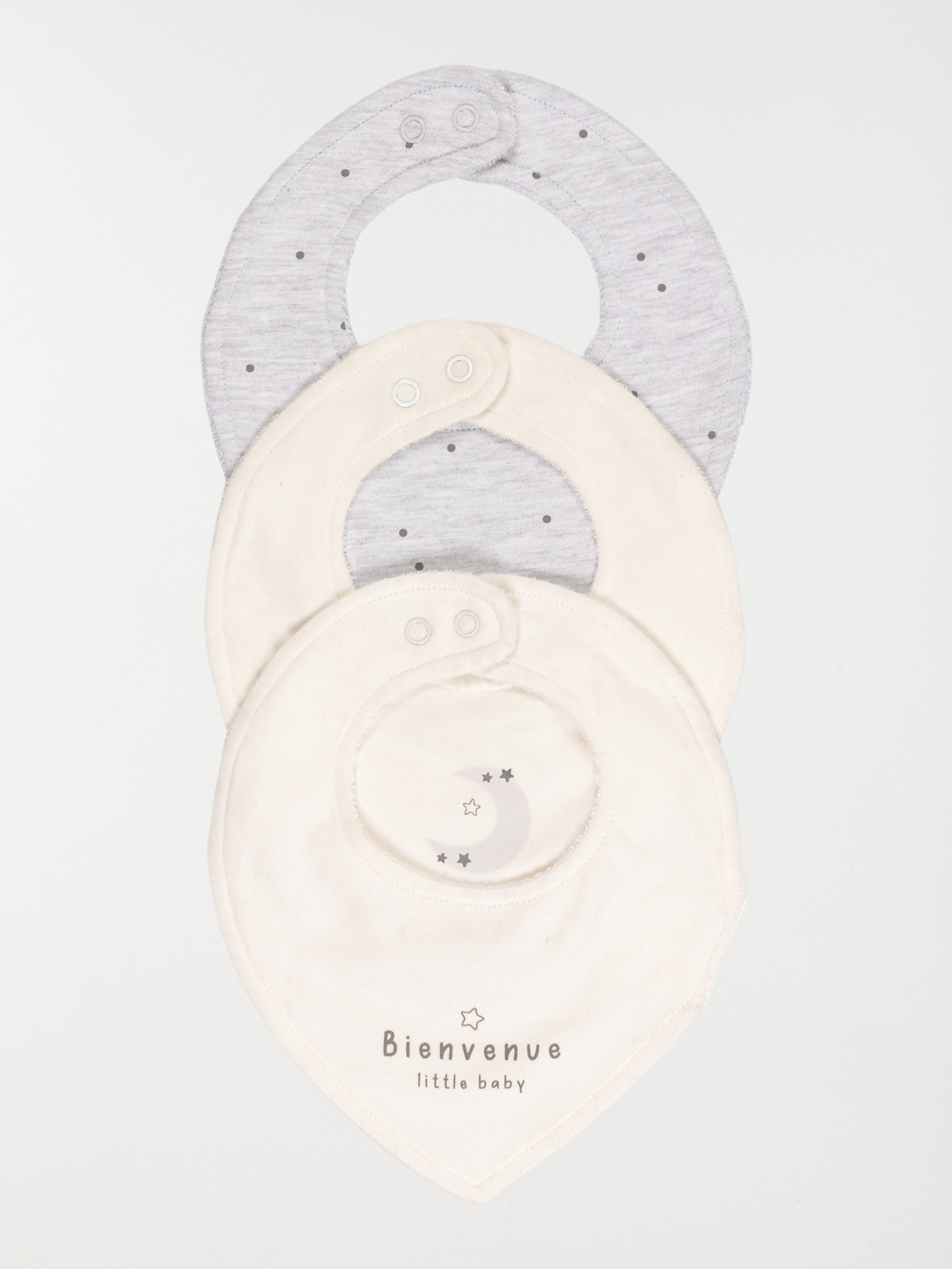 Lot de 3 bavoirs bandanas bébé