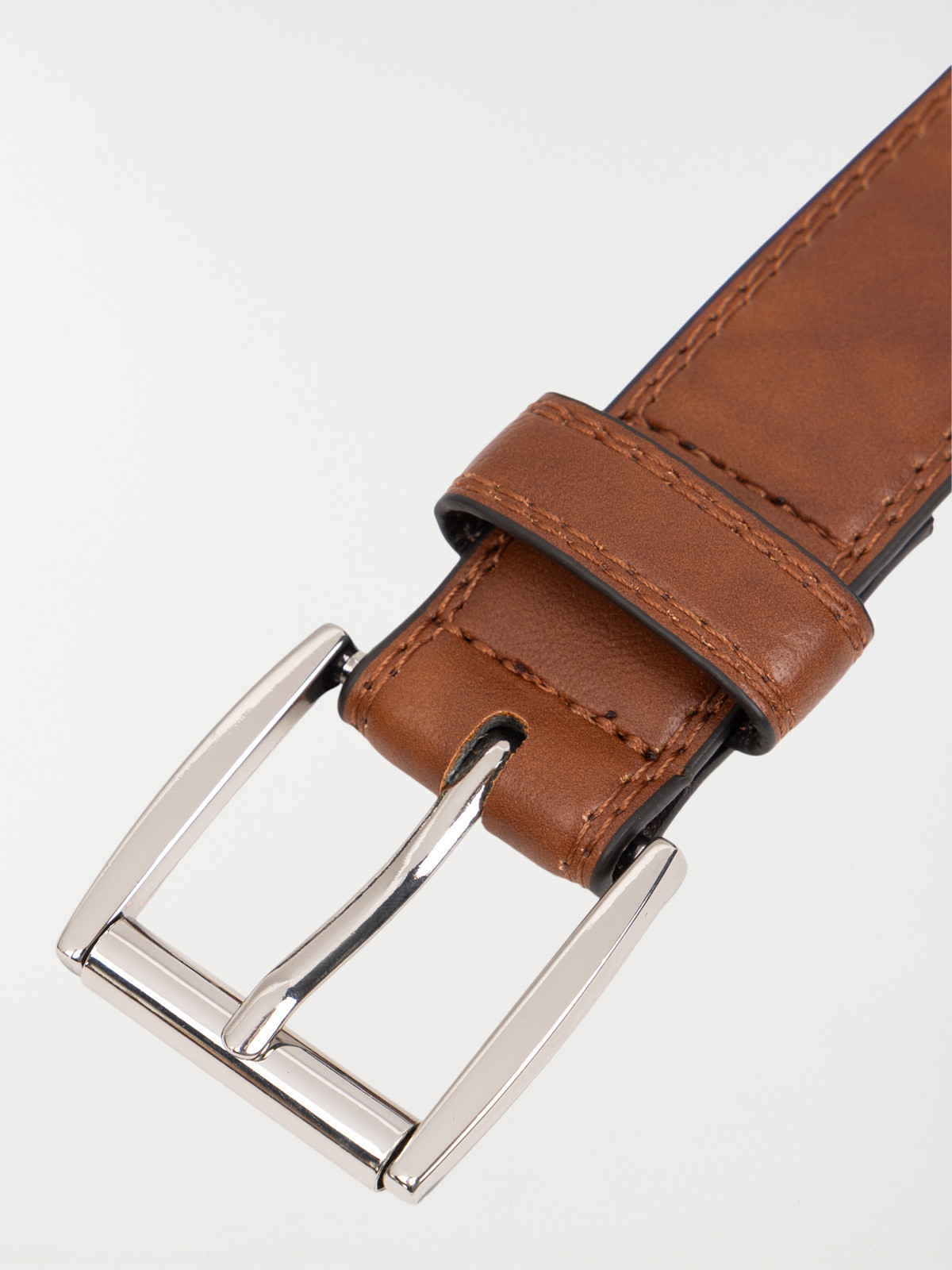 Ceinture camel surpiqûres homme