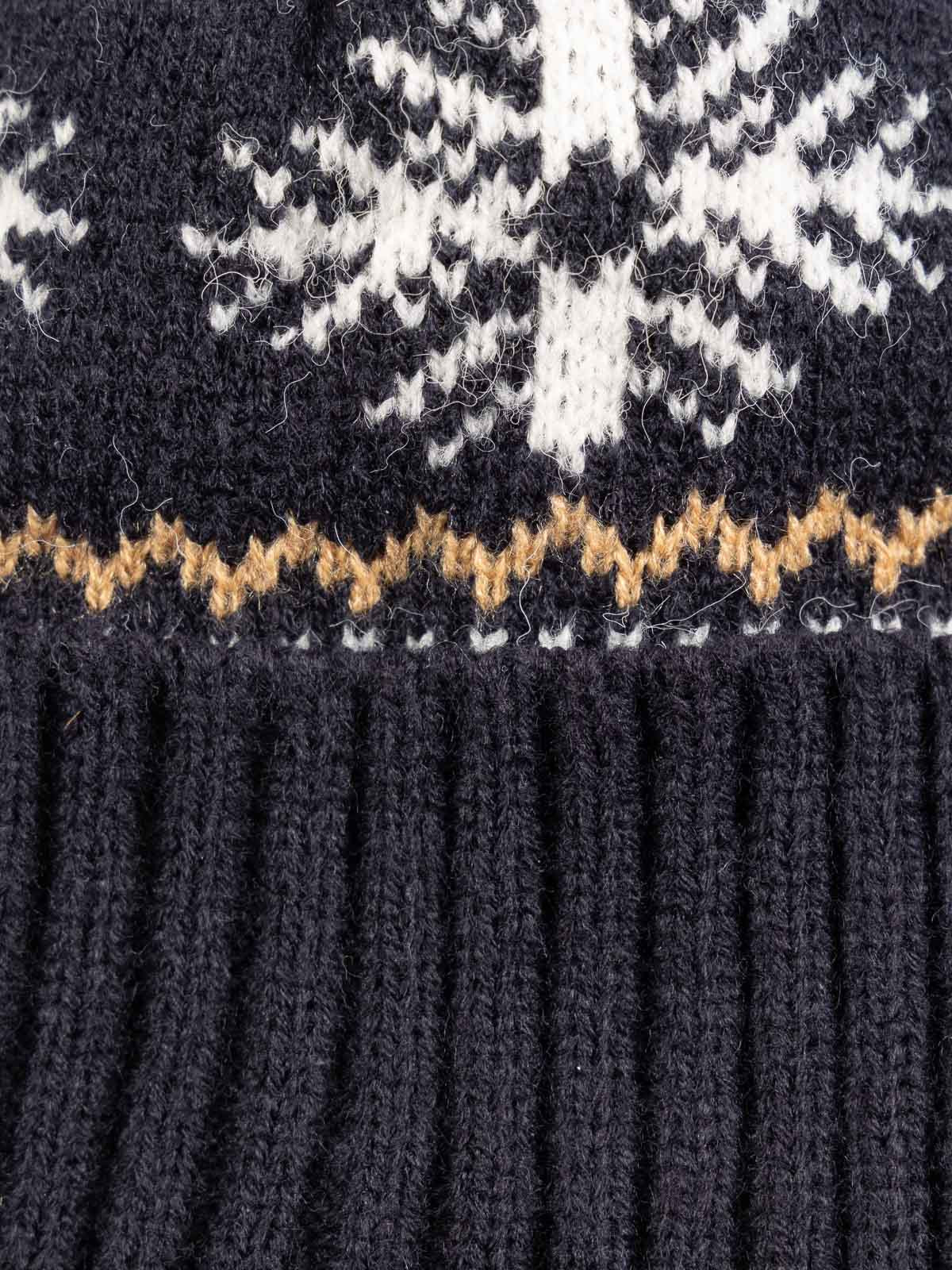 Bonnet jacquard pompon garçon Bonnet jacquard pompon garçon