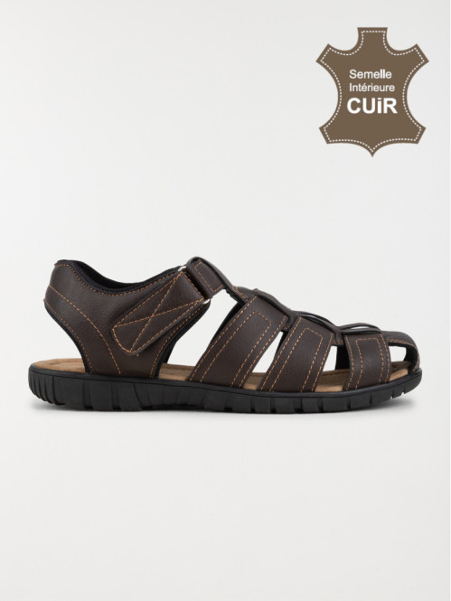Sandales homme brides et scratch (40-46) Sandales homme brides et scratch (40-46)