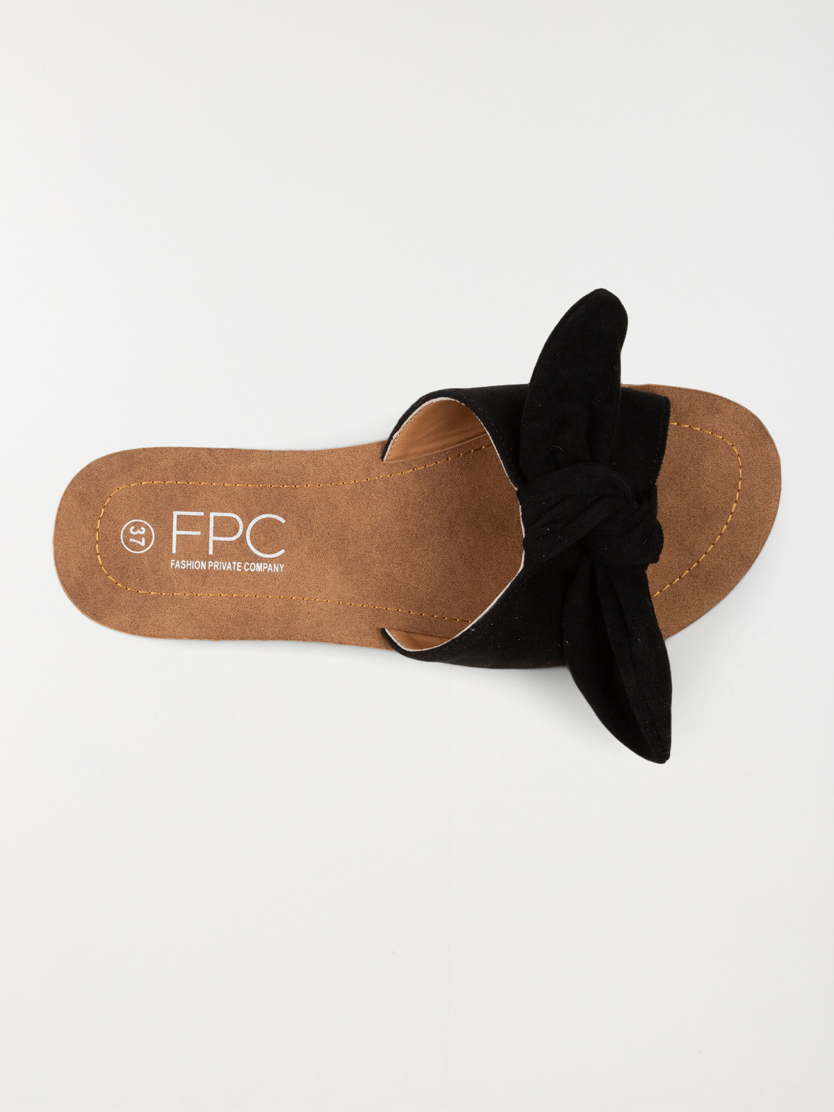 Mules noires noeuds femme (36-41)