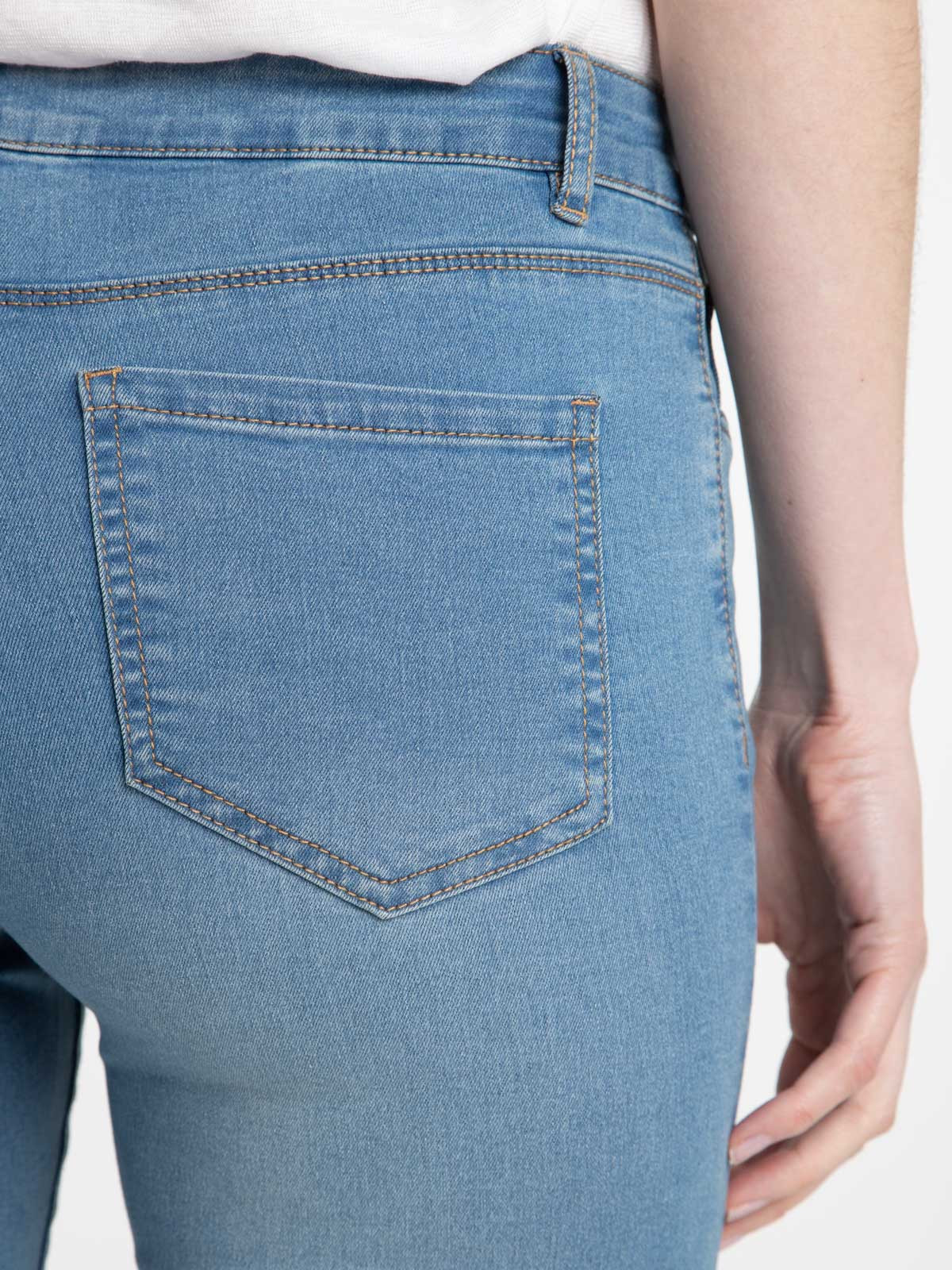 Jean skinny 7/8ème bleached femme