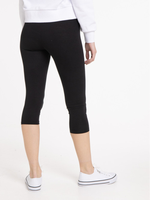 Legging 3/4 noir femme