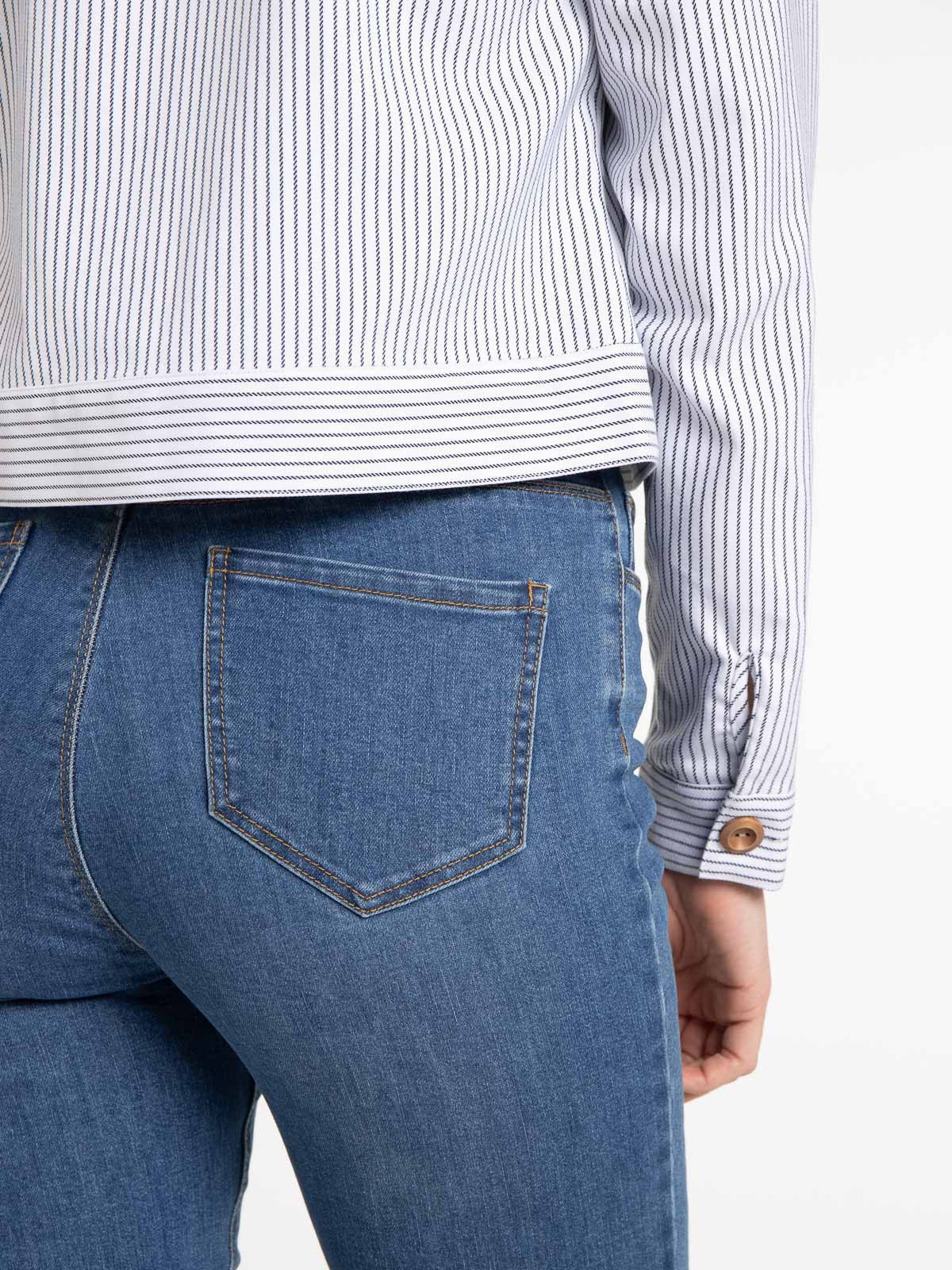 Jean stone taille haute skinny femme Jean stone taille haute skinny femme