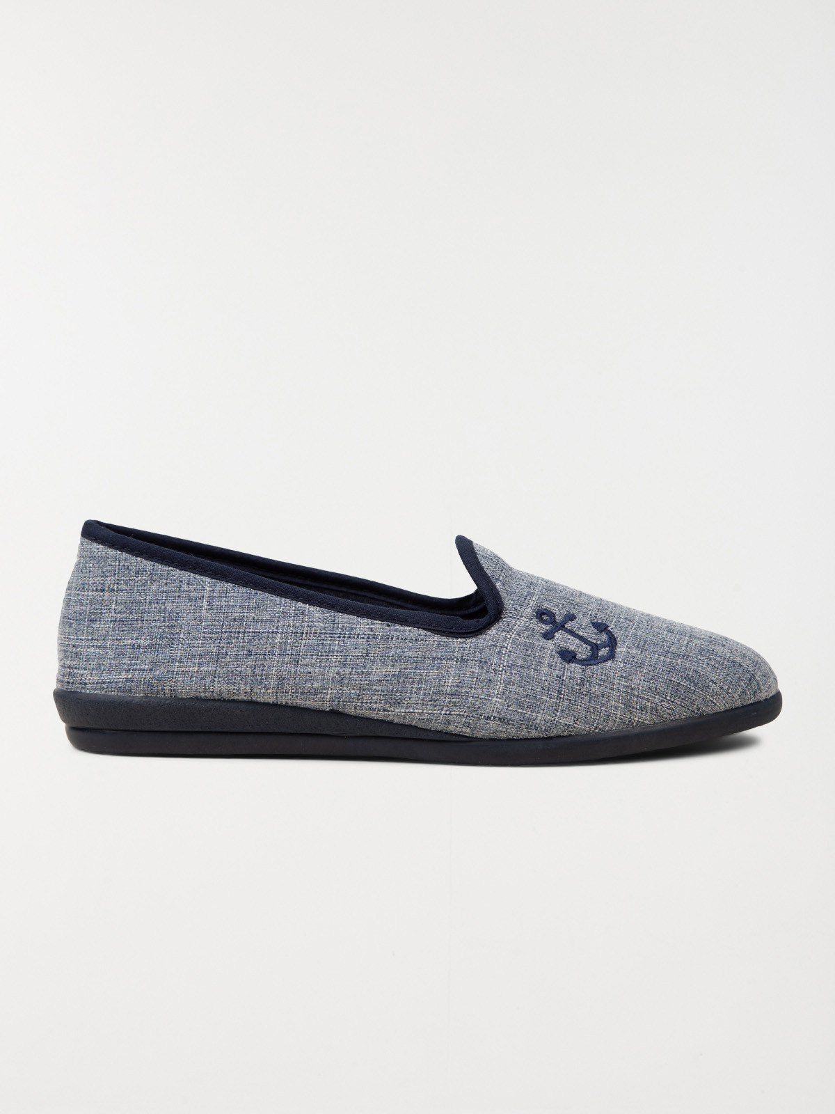 Chausson broderie ancre femme (36-41)