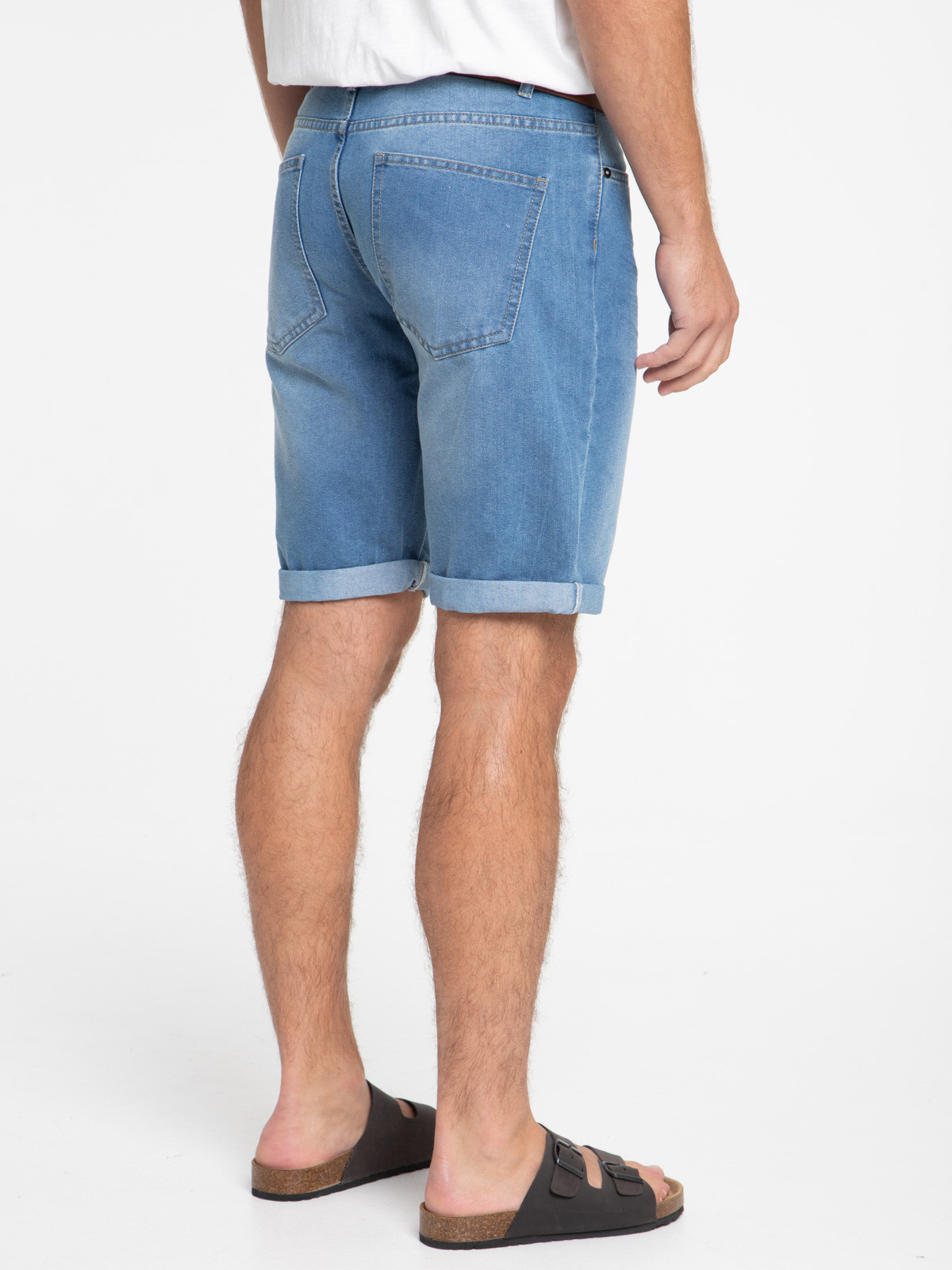 Bermuda jean stone coupe régular homme