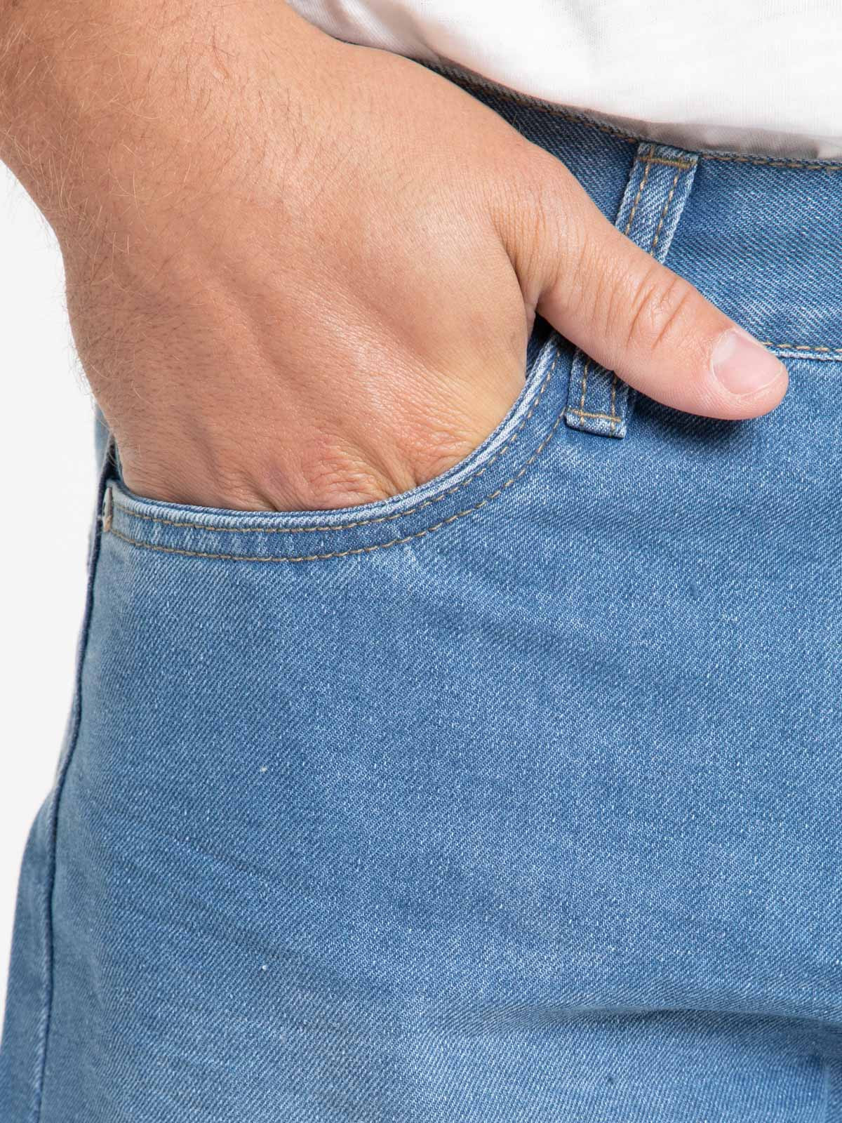 Bermuda jean stone coupe régular homme