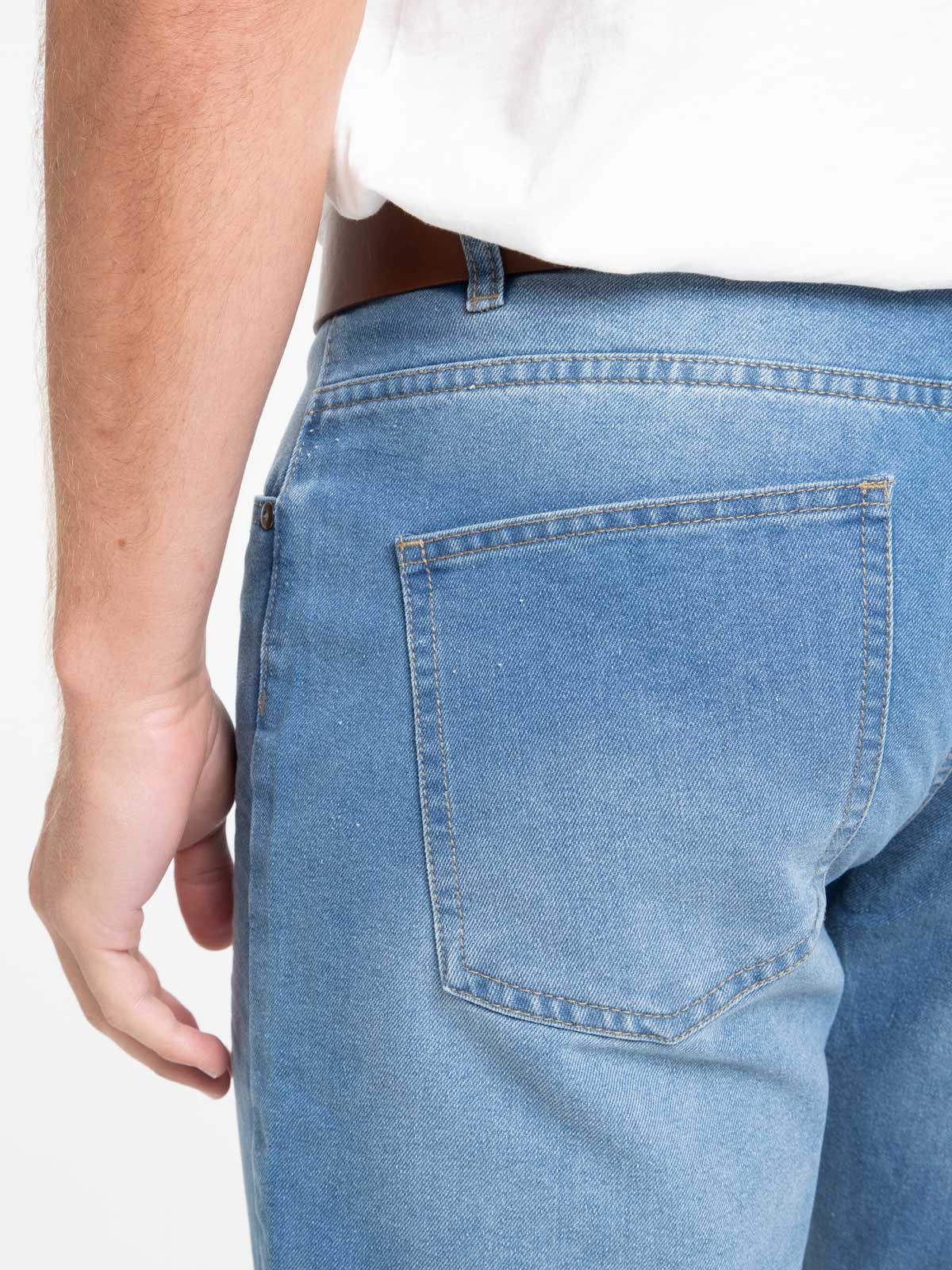 Bermuda jean stone coupe régular homme