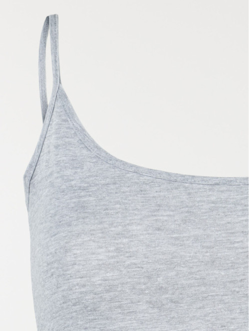 Débardeur bretelles gris chiné femme Débardeur bretelles gris chiné femme