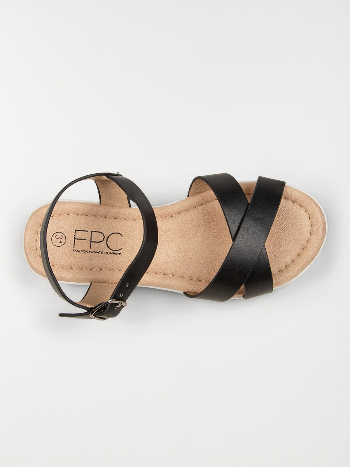 Sandales compensées noires fille (31-38) Sandales compensées noires fille (31-38)