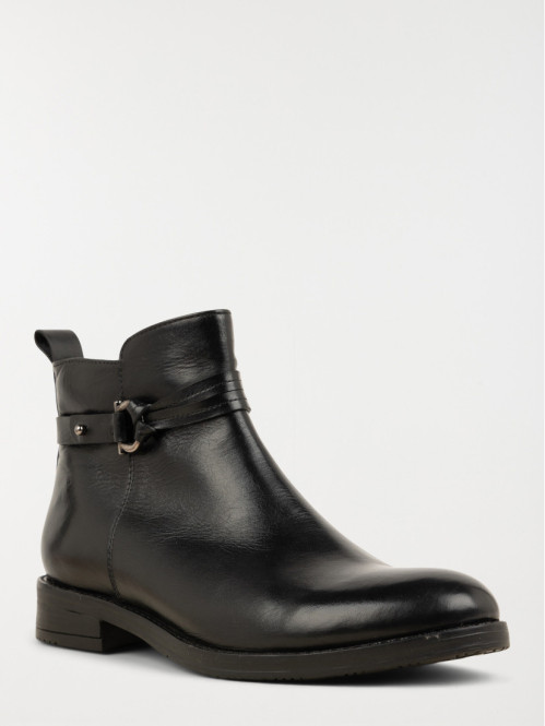 Bottine plate zippée femme...