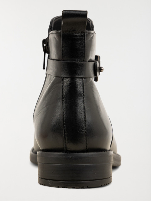 Bottine plate zippée femme...