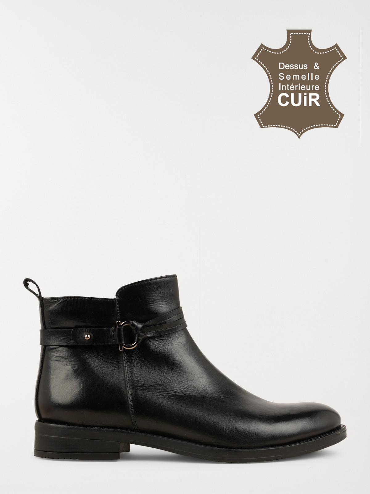 Bottine plate zippée femme (36-41) Bottine plate zippée femme (36-41)