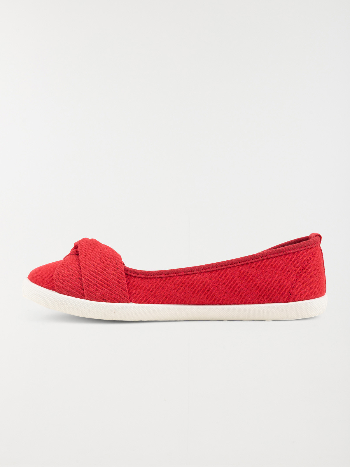 Ballerine toile rouge femme (36-42) Ballerine toile rouge femme (36-42)