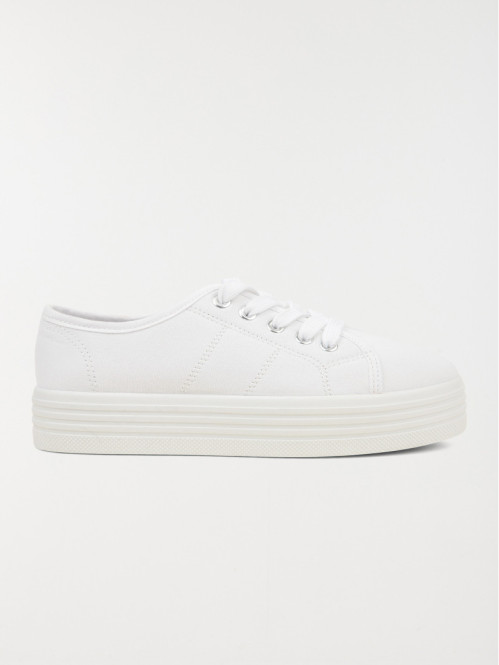 Tennis plateforme blanche femme 36 41