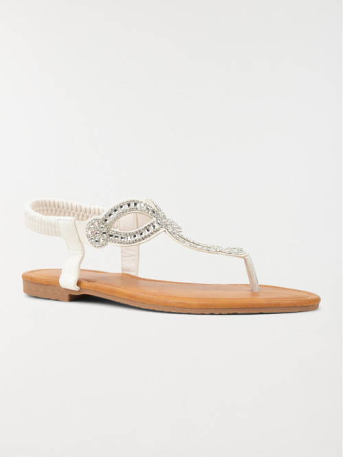 Sandales strass blanches...