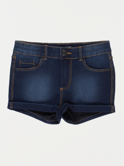 Short en jean basique brut fille (3-12A)