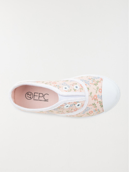 Tennis en toile fleurie fille (24-30) Tennis en toile fleurie fille (24-30)