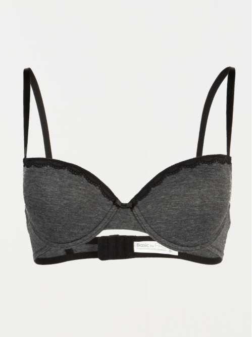 Soutien-gorge gris chiné...